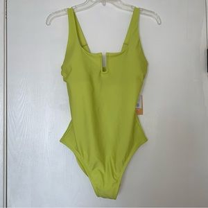 Neon Yellow Womens One Piece Swimsuit